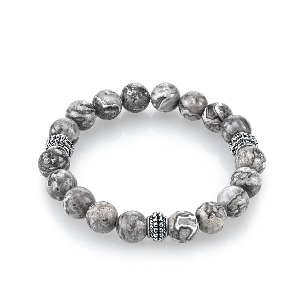 mens-jewelry-bracelet-grey-jasper-silver