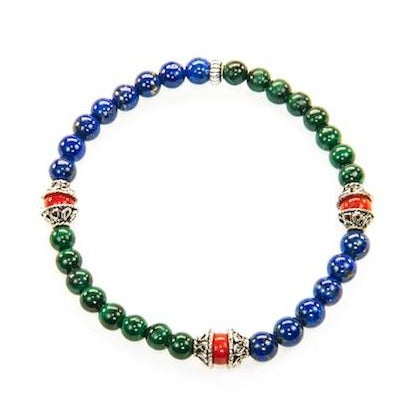mens-jewelry-stone-bracelet-malachite-lapis-red-coral-silver
