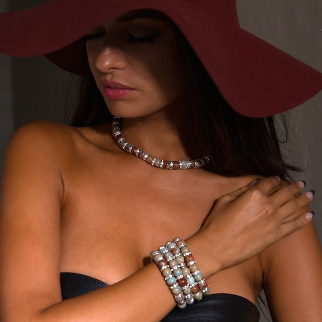 womens-designer-stone-bracelts-necklace-opal-silver