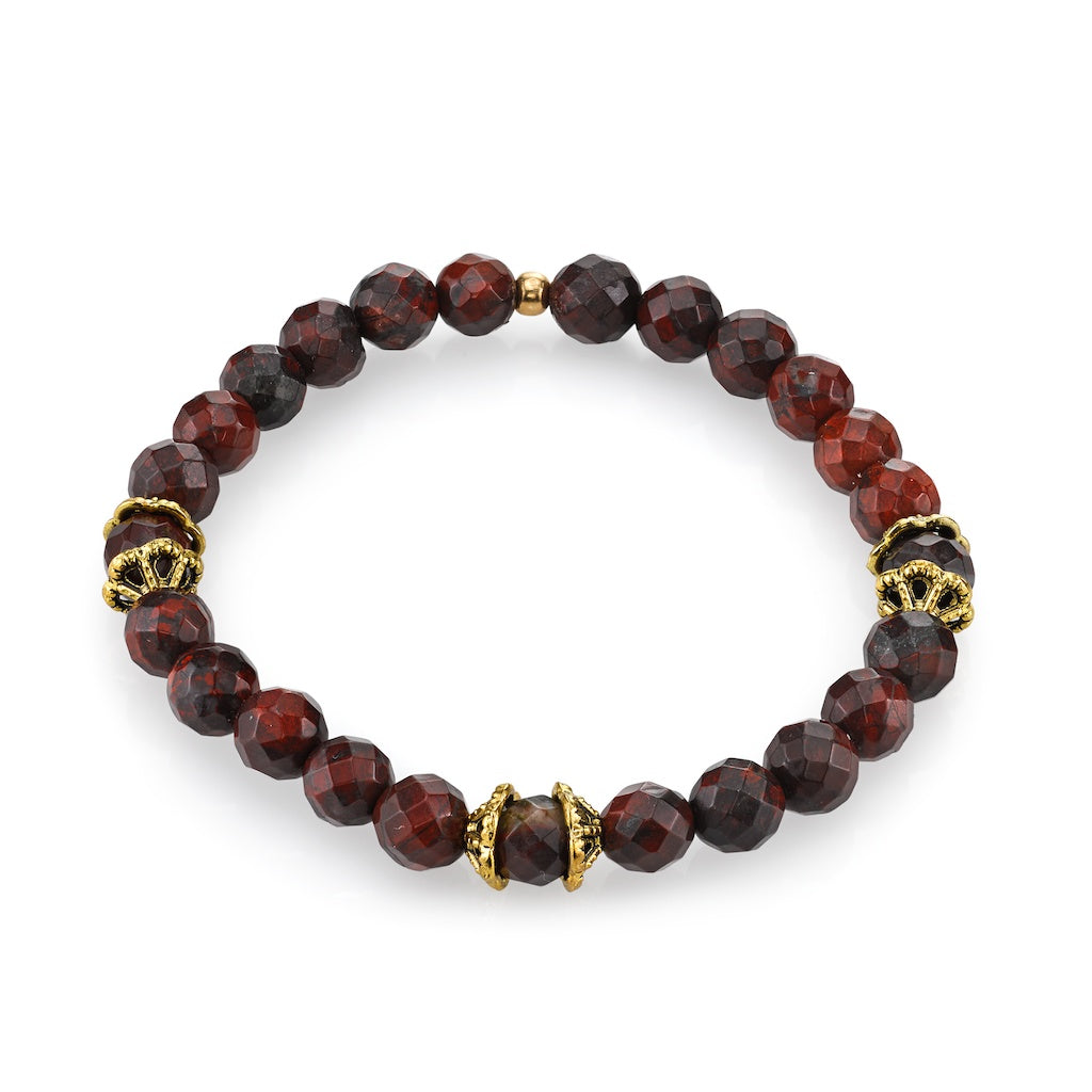 mens-jewelry-bracelet-red-jasper-gold