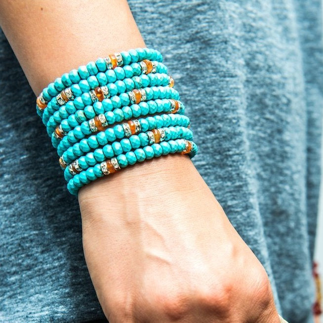 womens-stone-energy-bracelets-turquoise-carnilian-silver